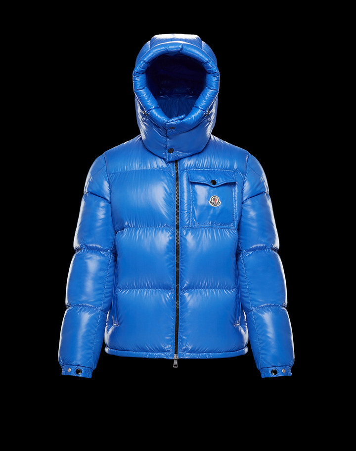 Moncler Blue Hooded Down Jacket
