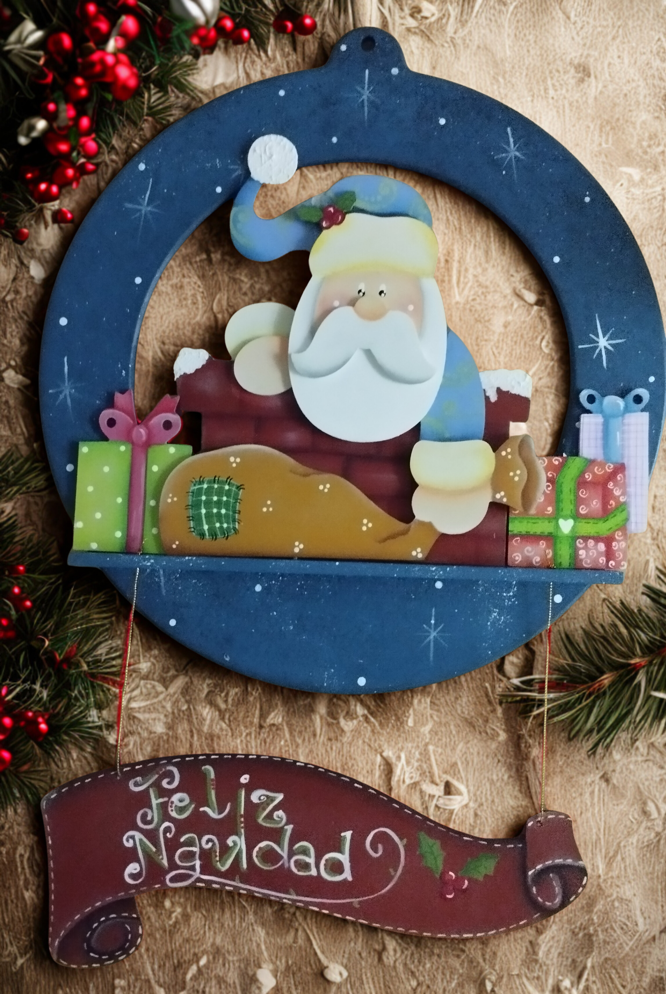 Colgapuertas de Santa Claus