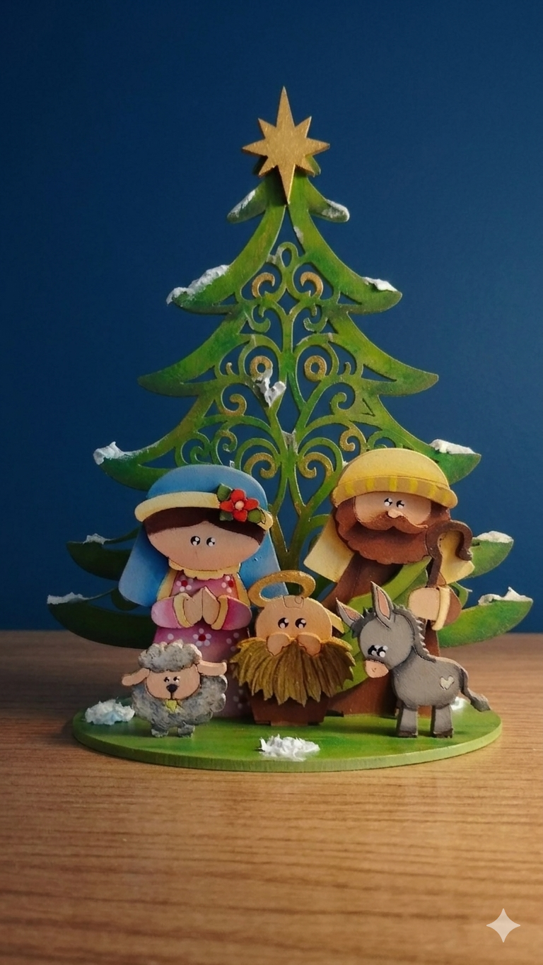 Nacimiento Navideño de Madera