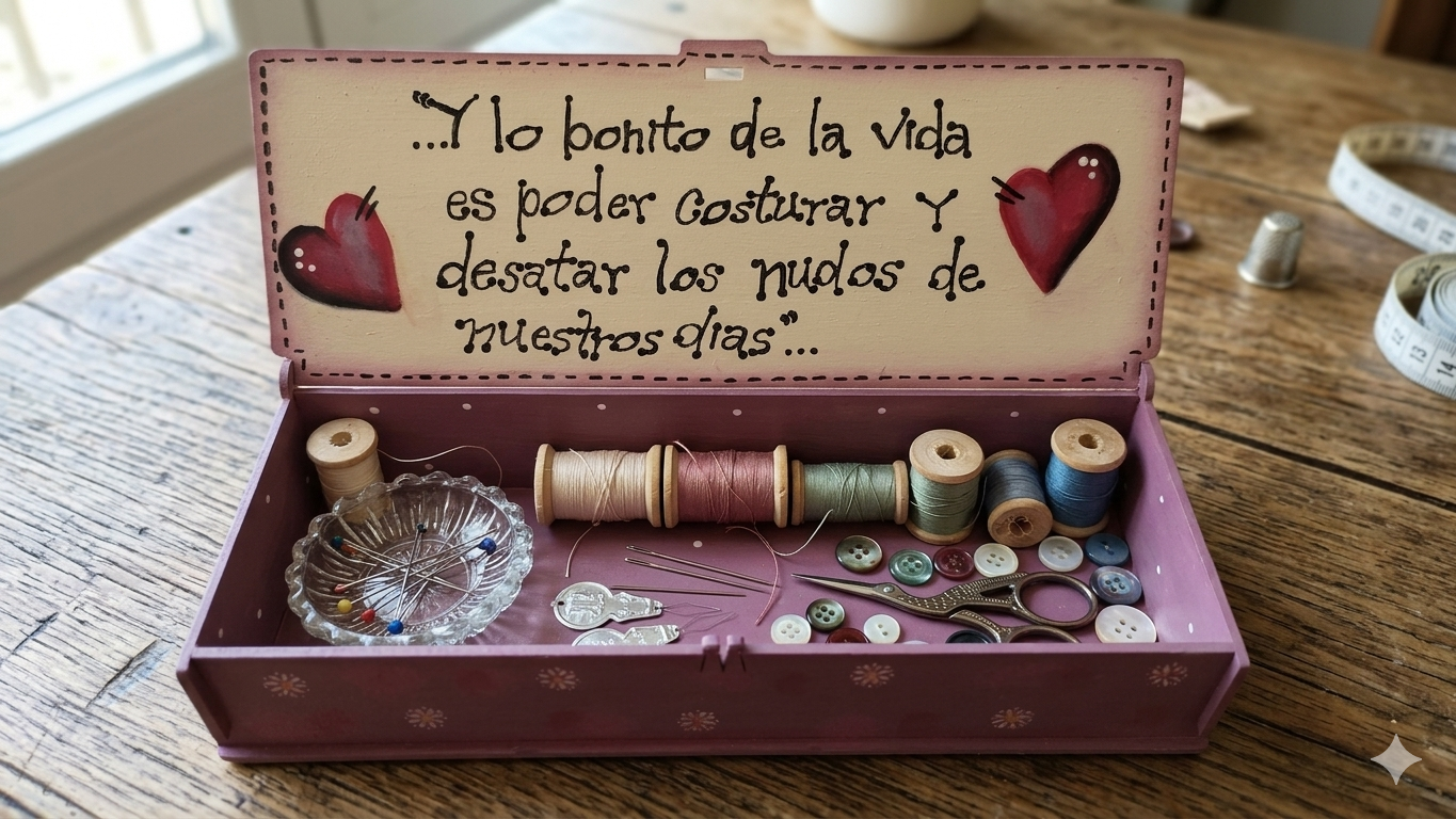 Caja de costura vintage
