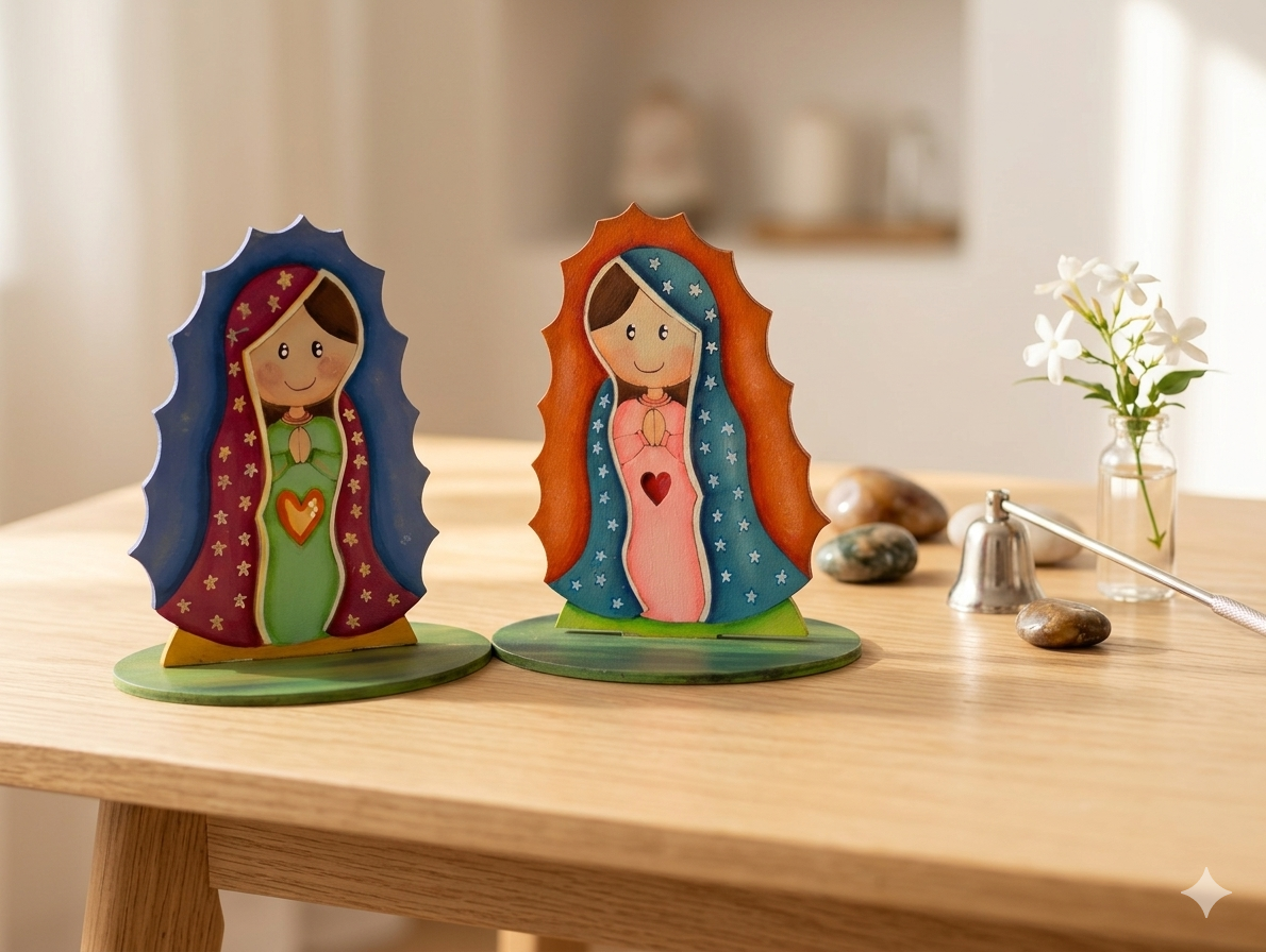 Virgen de Guadalupe en madera Infantil