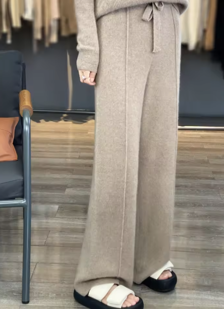 Women's Knit Wide-Leg Pants