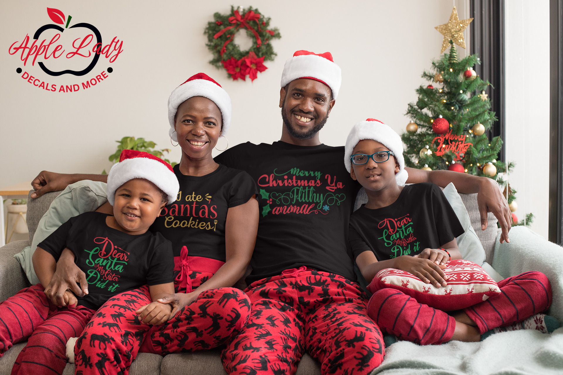 Matching Christmas Family T-shirt Set