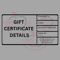 Personalized Gift Certificate