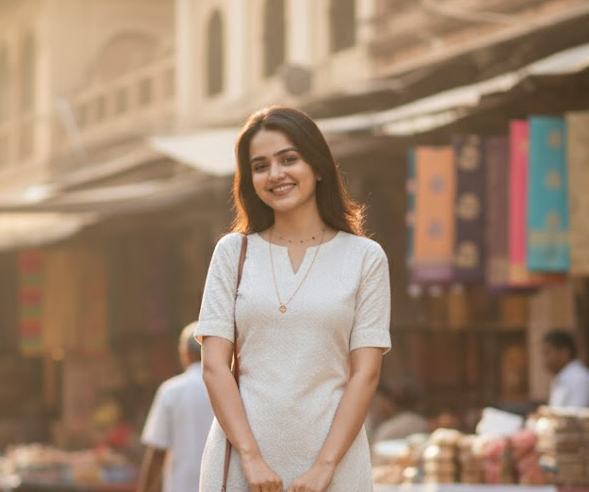 Elegant Beige Kurta Set