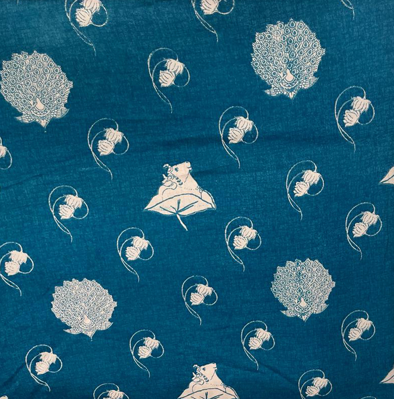 Teal Floral Printed Dress