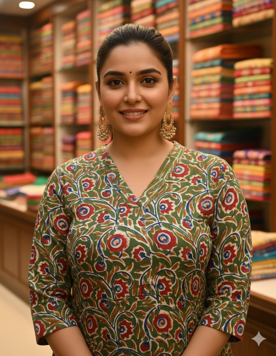 Printed Cotton Kurta Set