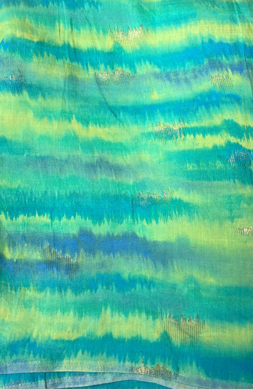 Green Patterned Midi Dress