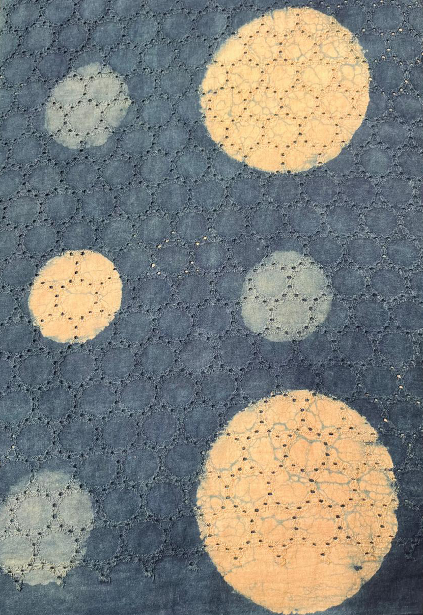 Elegant Beige Dress with Navy Blue Floral Jacket