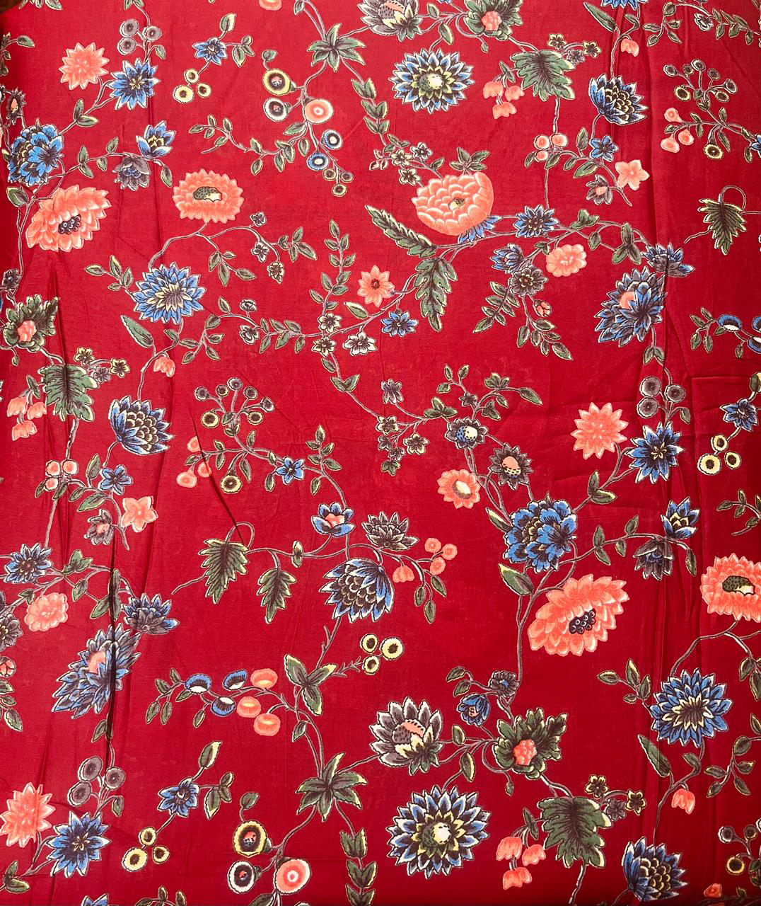 Red Floral Print Kurti