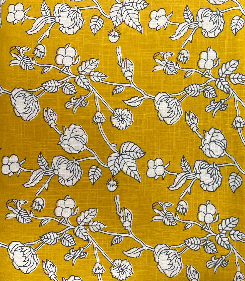 1019 - The Mustered Bloom Cotton Kurta Set