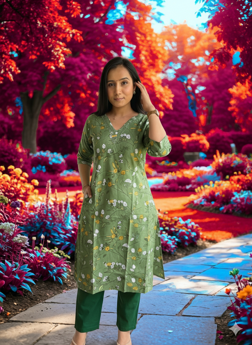 1015 - The Emerald Garden Cotton  Set