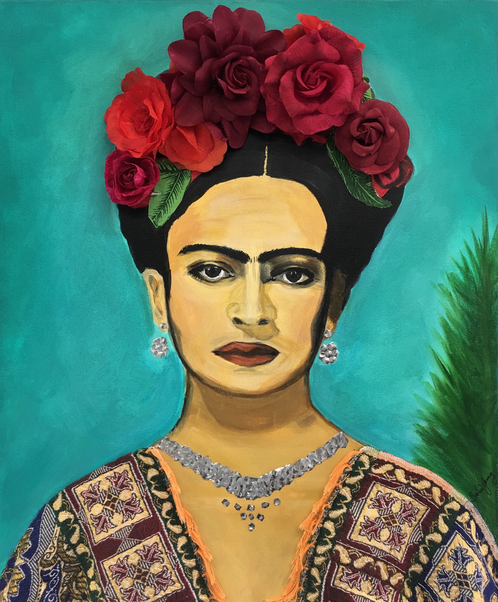 Frida Kahlo-Inspired Portrait Painting
