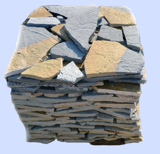 Gjirokastra Flagstone Mix – Blue & Yellow Limestone