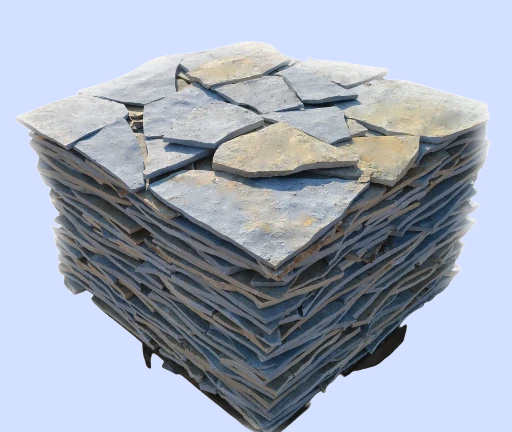 Gjirokastra Flagstone Mix – Blue & Yellow Limestone