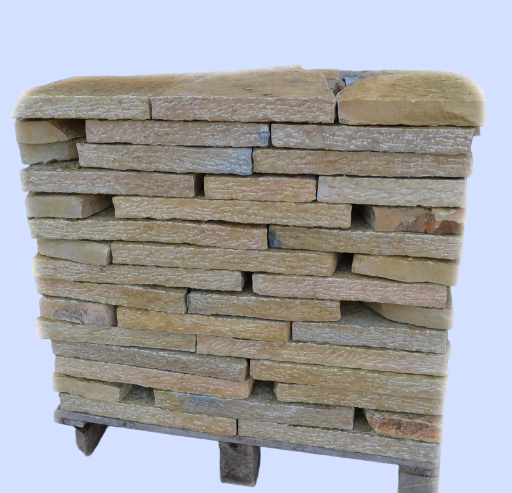 Gjirokastra Yellow Natural Limestone – Thick Slab, Carved One Side