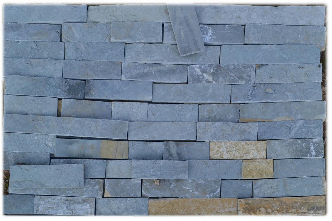Gjirokastra Blue Decorative Stone – 4 sides cut, carved