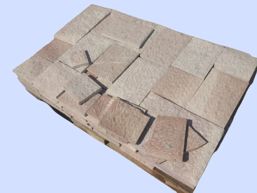 Gjirokastra Red Decorative Flagstone – Hand-Carved Surface