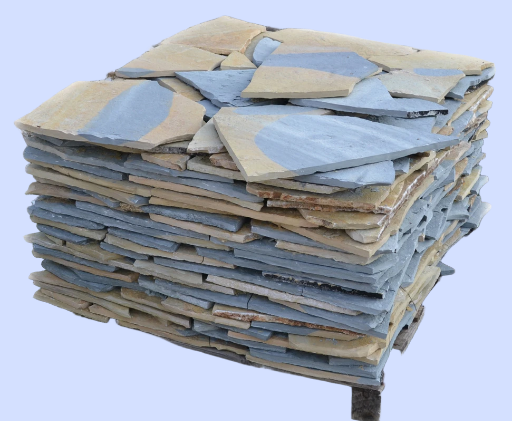 Gjirokastra Flagstone Mix – Blue & Yellow Limestone