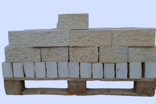 Gjirokastra Yellow Limestone Block – 4 Sides Cut, Hand-Carved Face