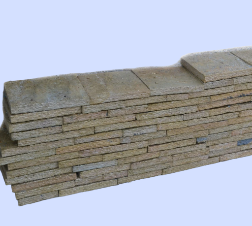 Gjirokastra Yellow Thick Natural Thick Slab – 4 Sides Cut, Carved Face