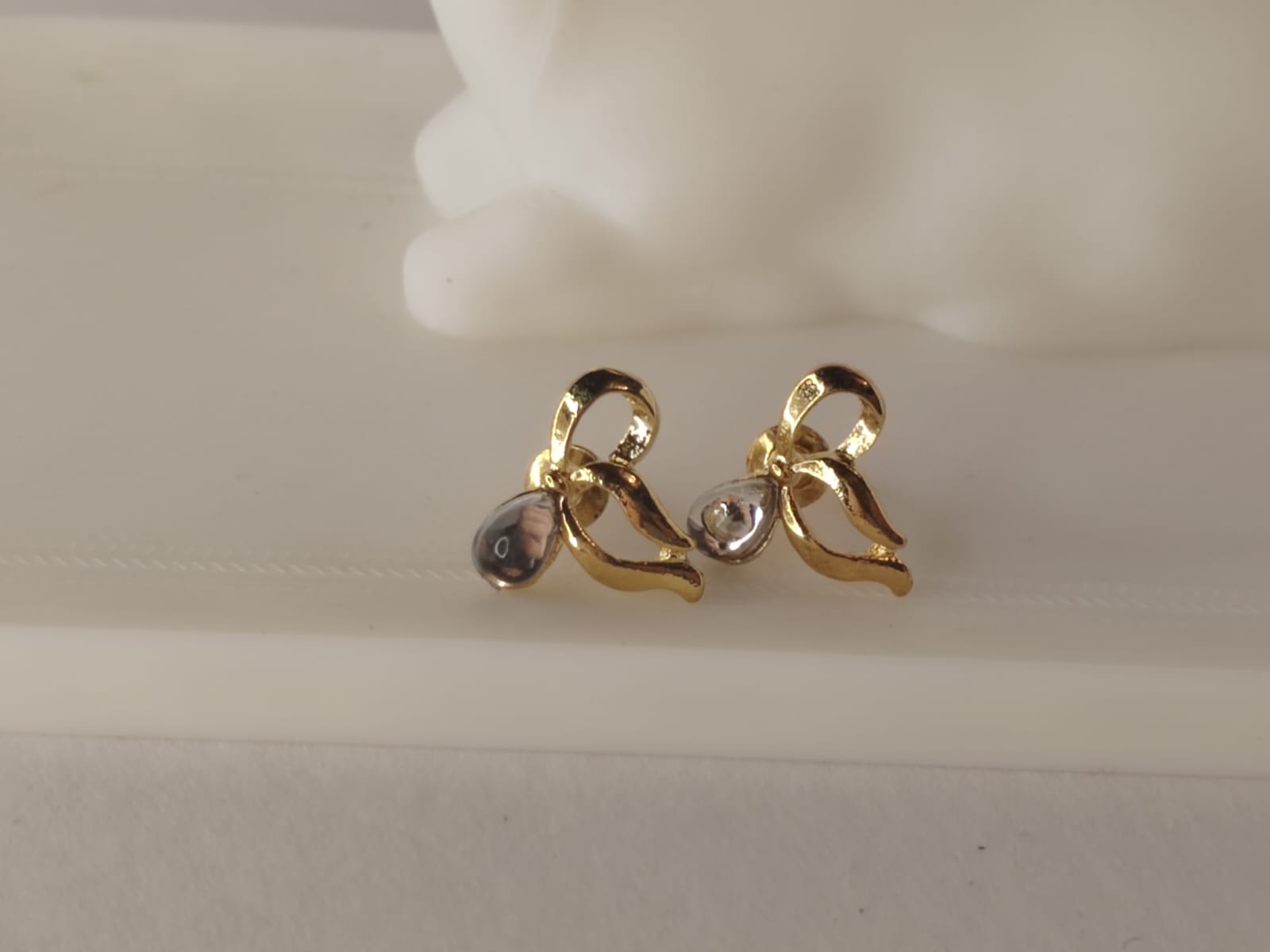 Gold Bow Earrings
