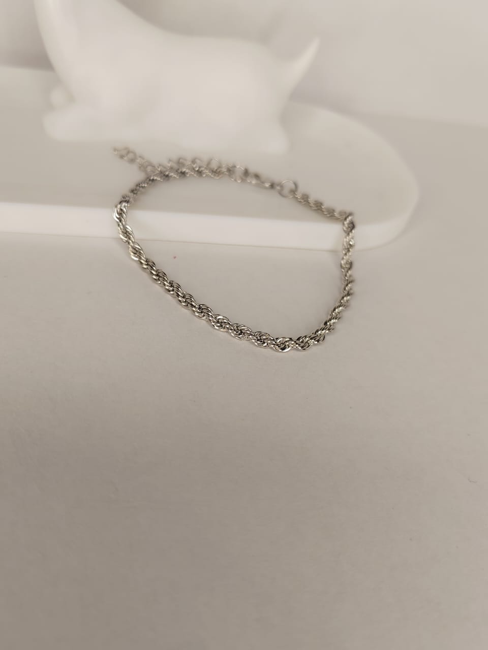Silver Rope Chain Bracelet