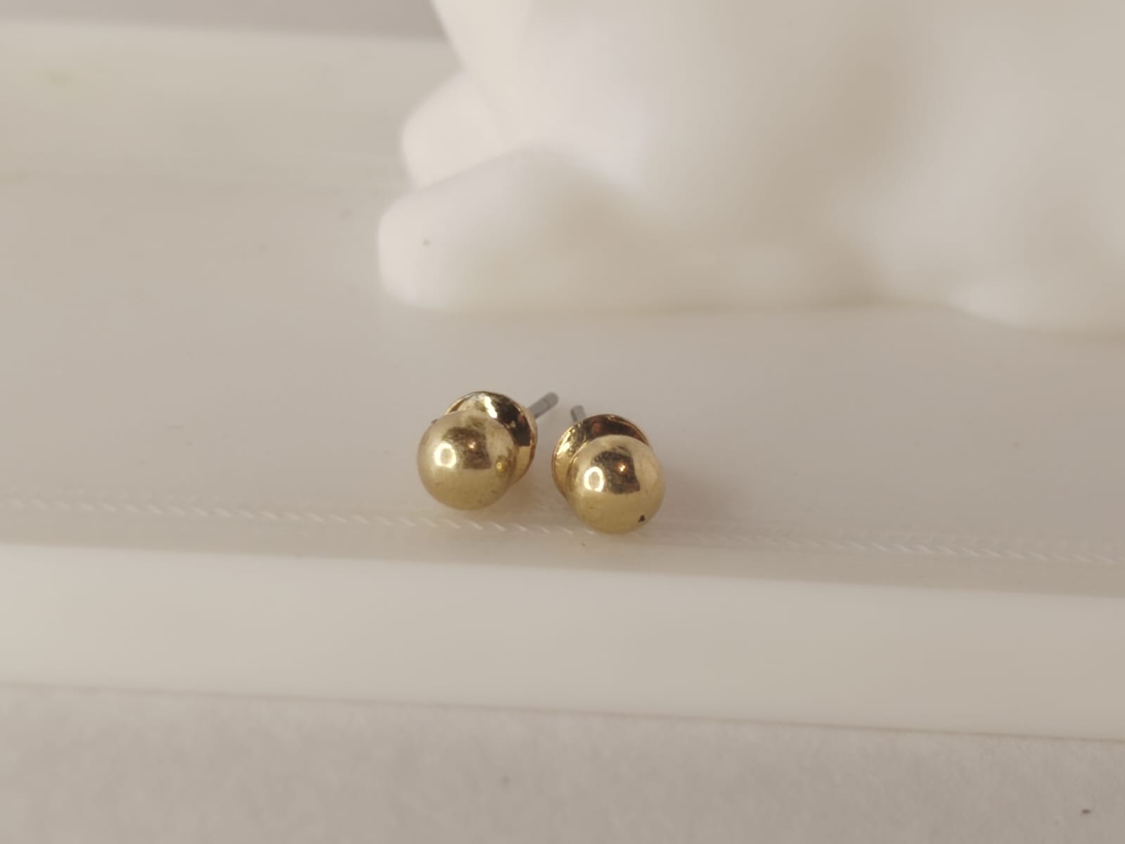 Gold Ball Stud Earrings