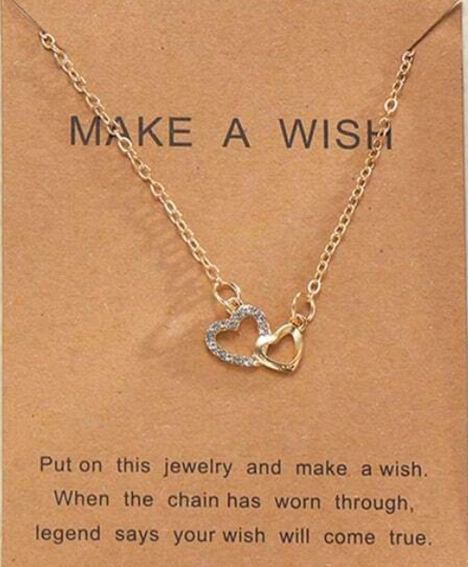 Double Heart Pendant Necklace