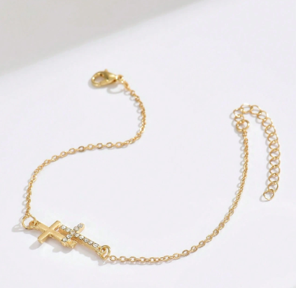 Gold Cross Bracelet