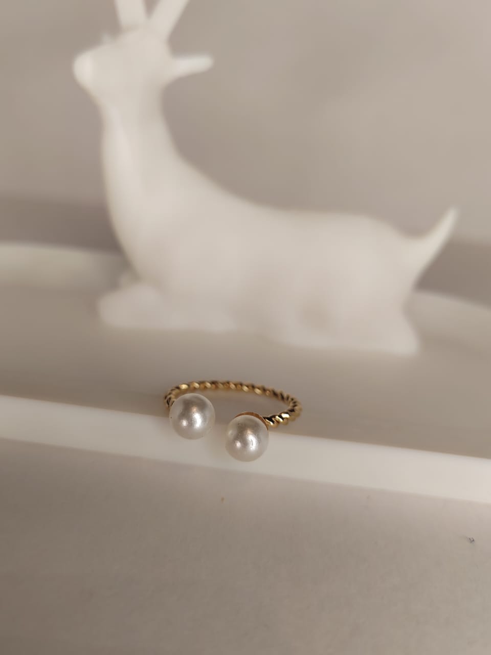Elegant Pearl Open Ring