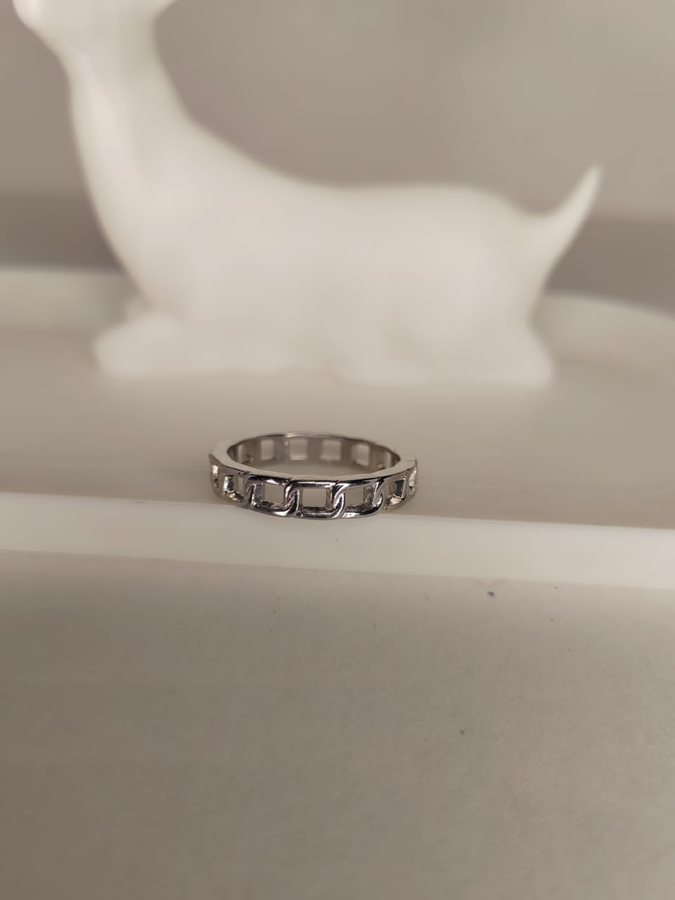 Silver Chain-Link Ring