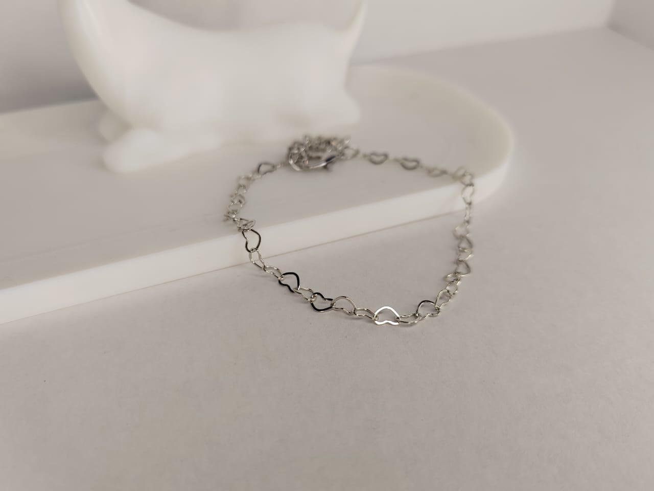 Heart Link Silver Bracelet