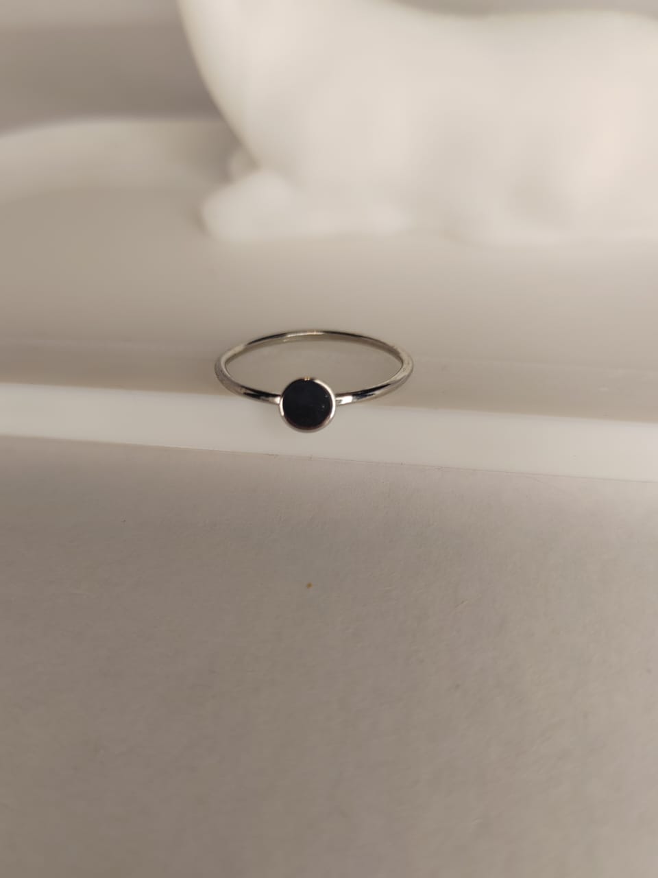 Minimalist Black Stone Ring
