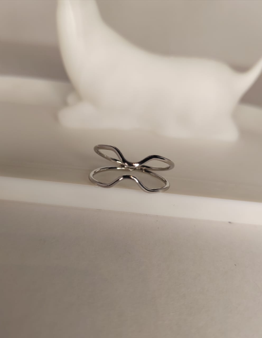 Minimalist Silver Wave Ring