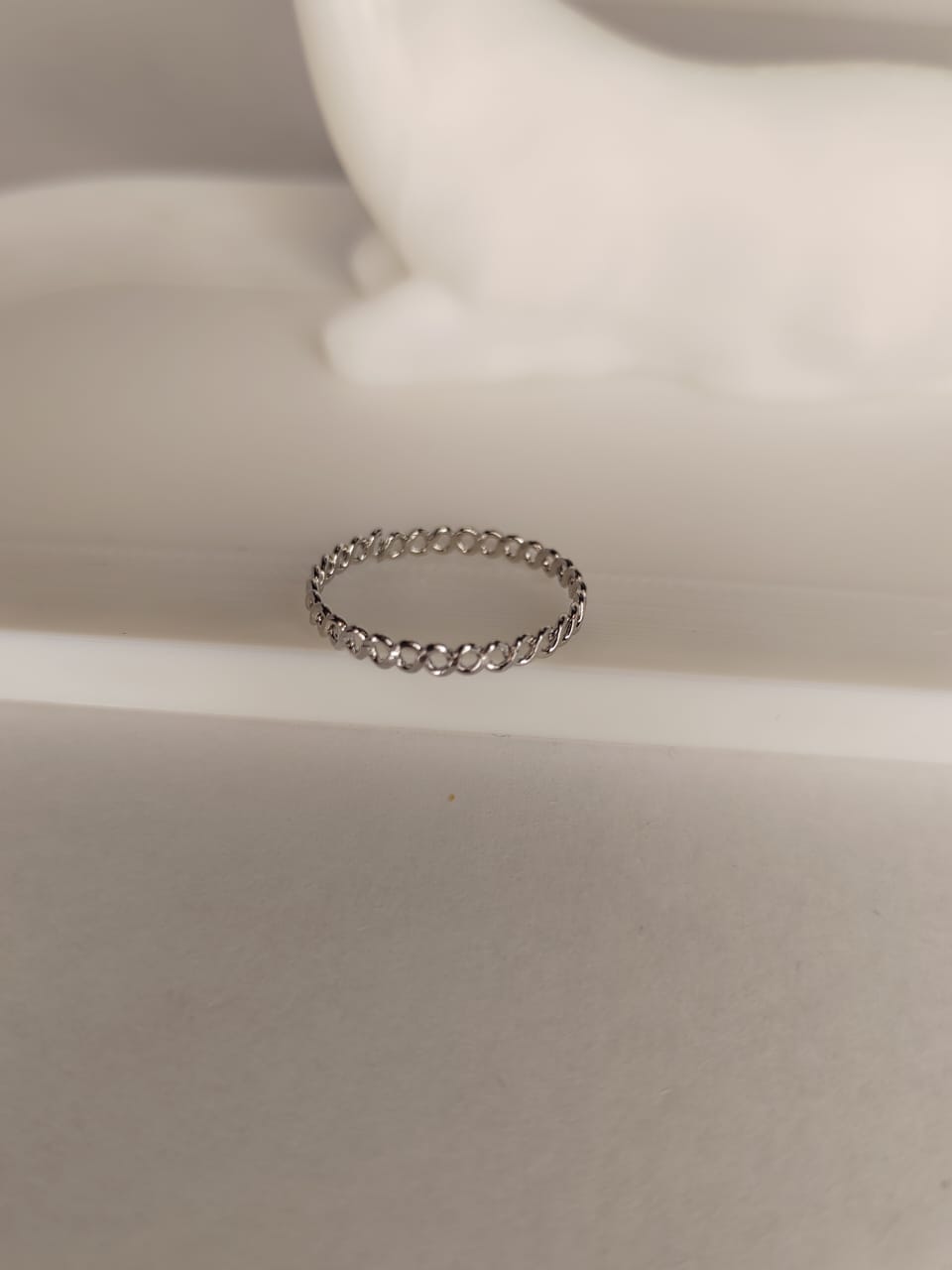Elegant Twisted Silver Ring
