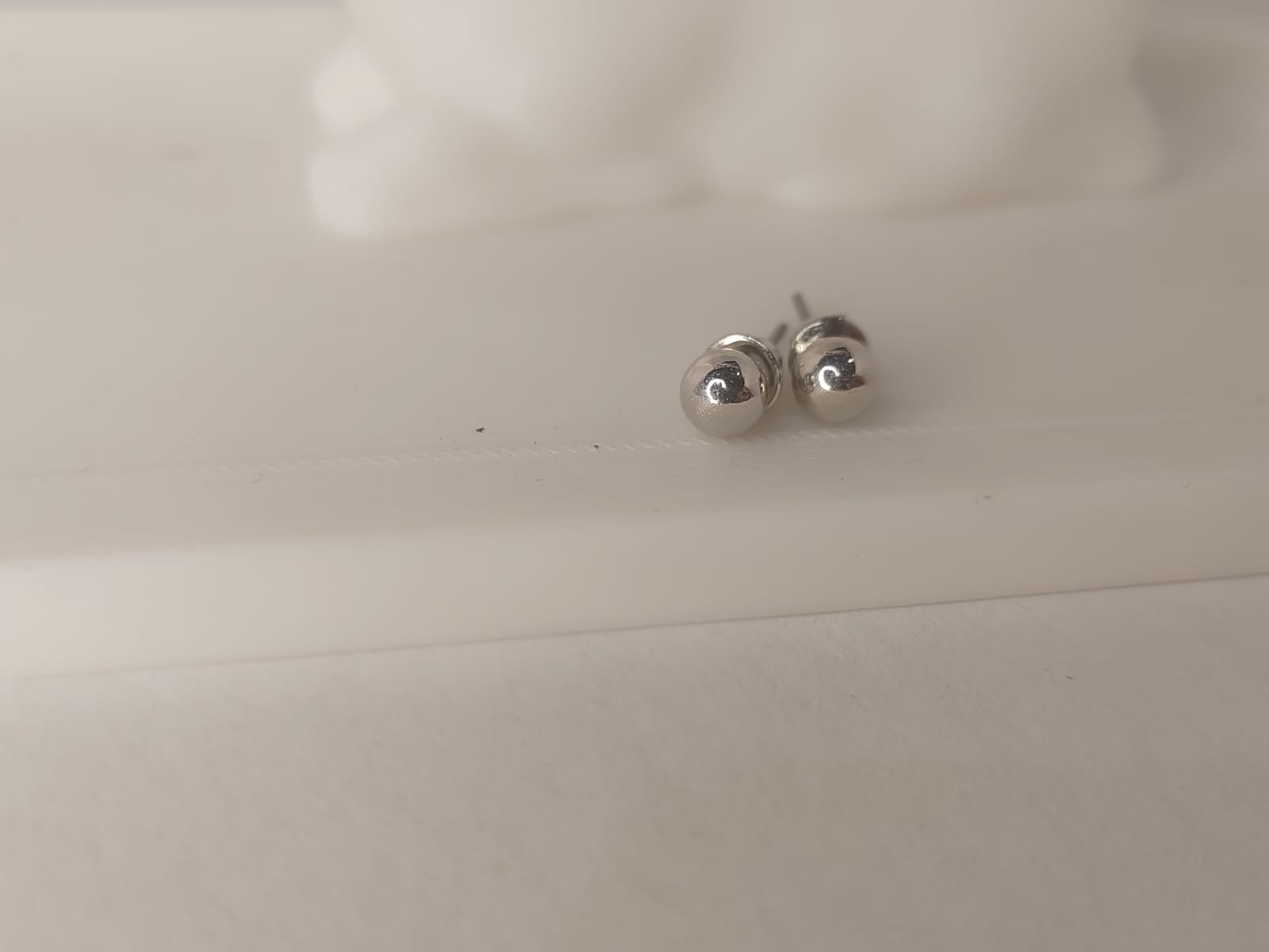 Silver stud earrings