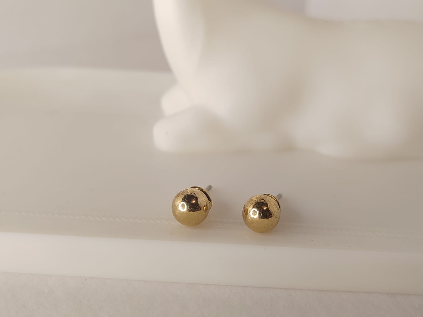 Gold Ball Stud Earrings