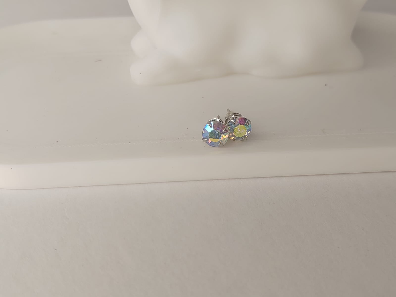 Iridescent Crystal Stud Earrings