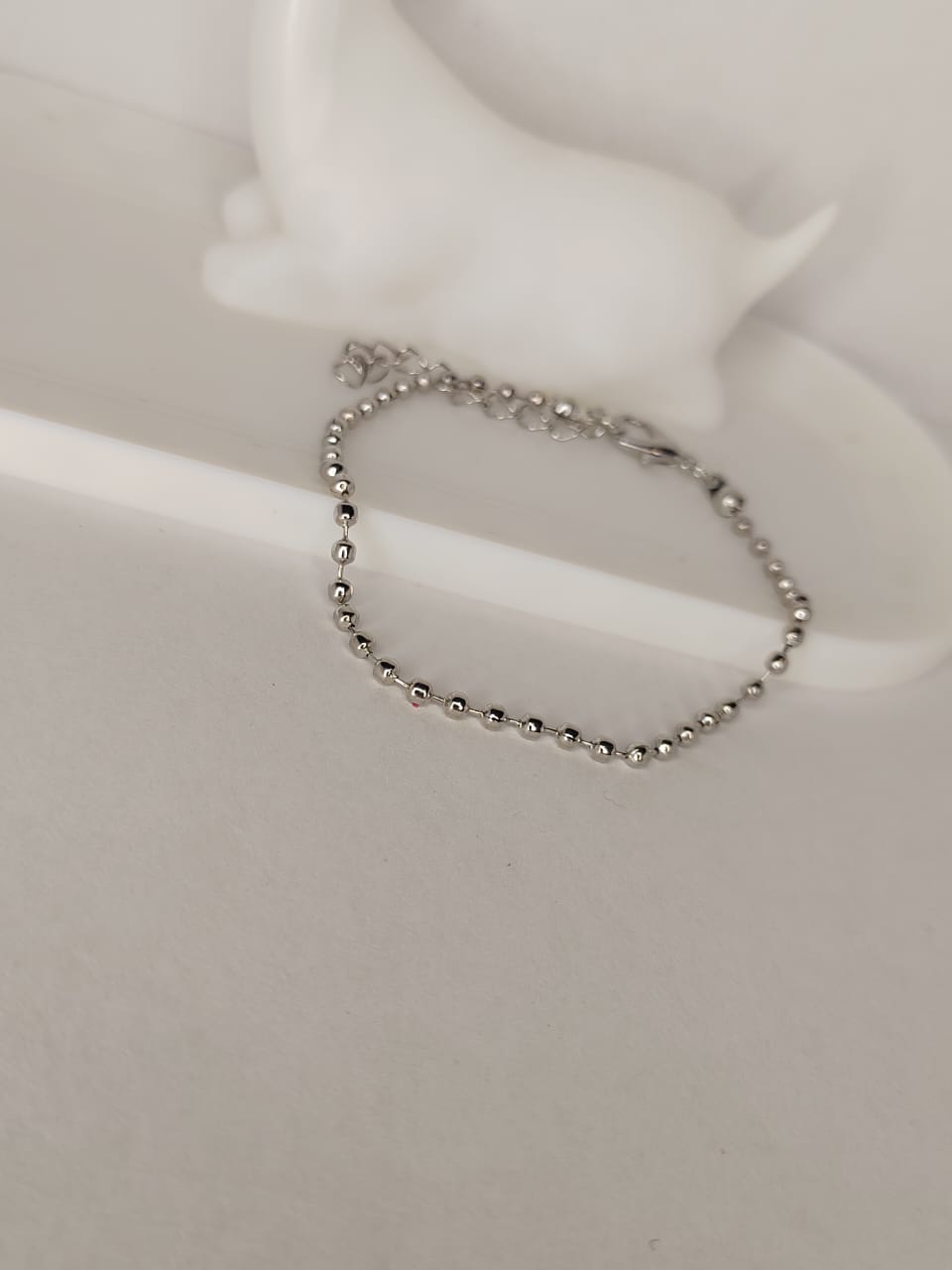 Silver Beaded Bracelet