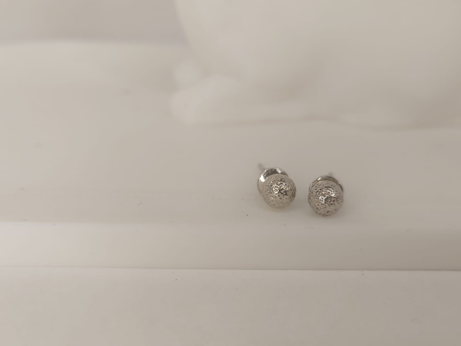 Silver stud earrings
