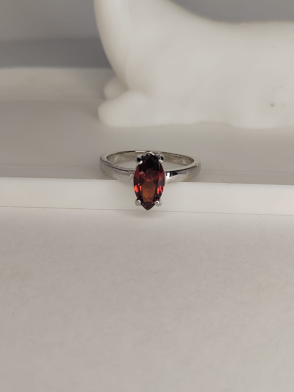 Garnet Silver Ring