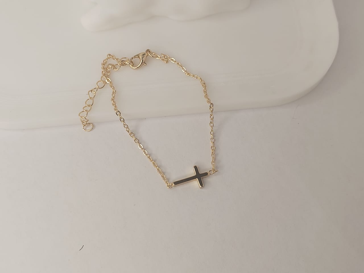 Gold Cross Chain Bracelet