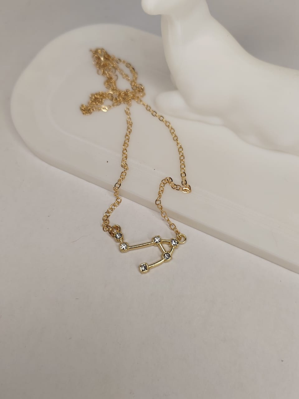 Libra Zodiac Gold Necklace