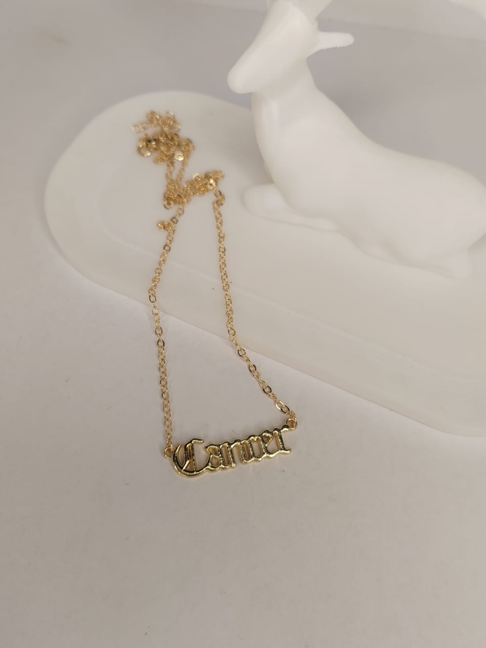 Cancer Gold Necklace