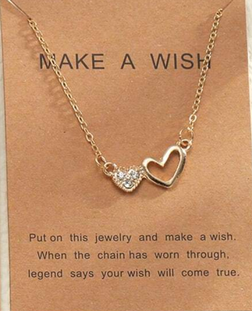 Double Heart Wish Necklace