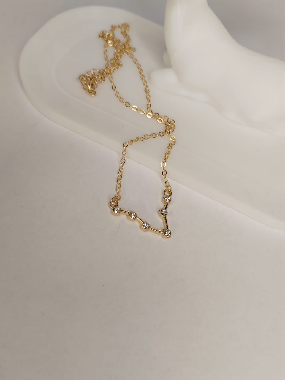 Pisces Zodiac Gold Necklace