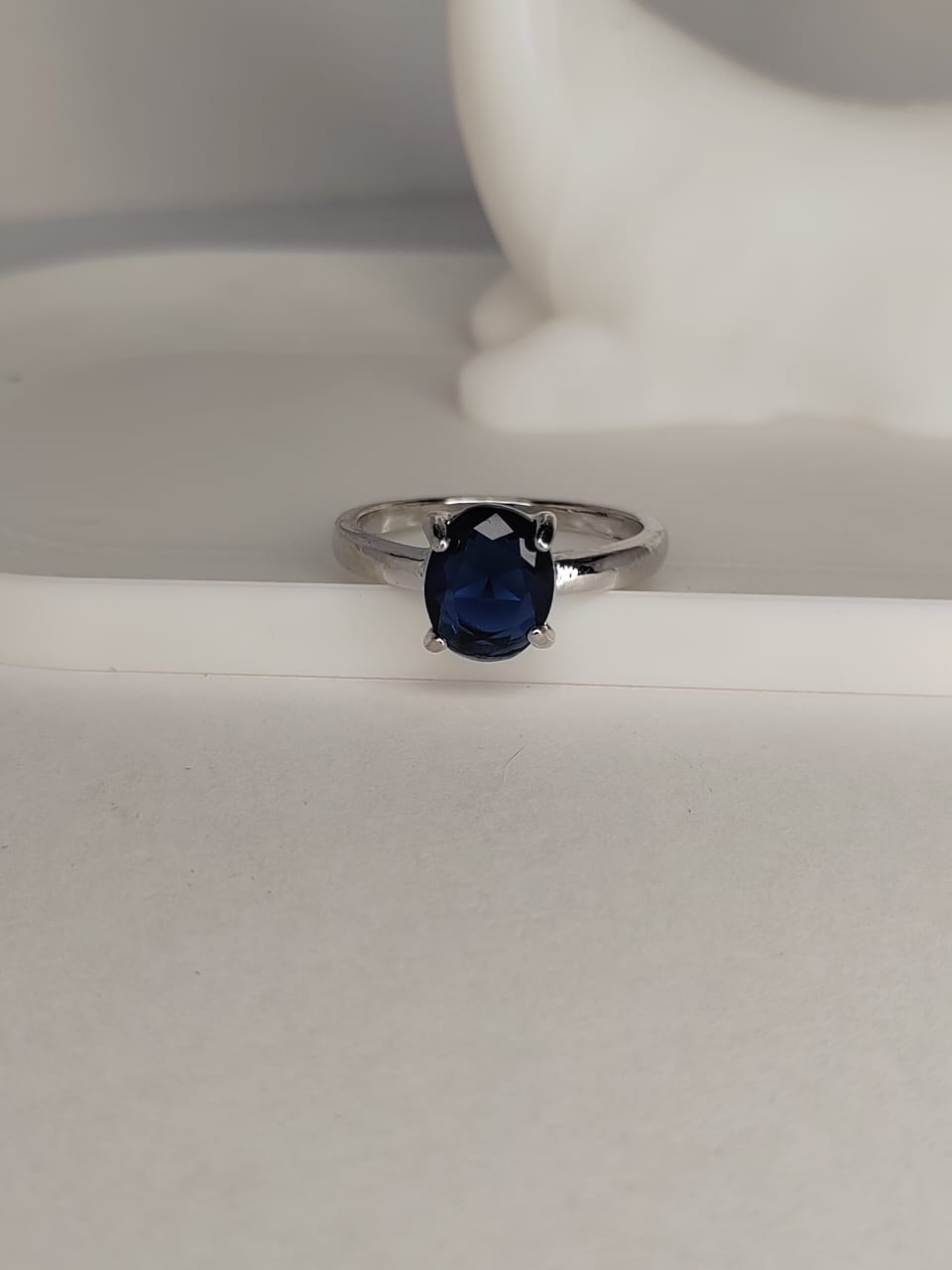 Sapphire Silver Ring