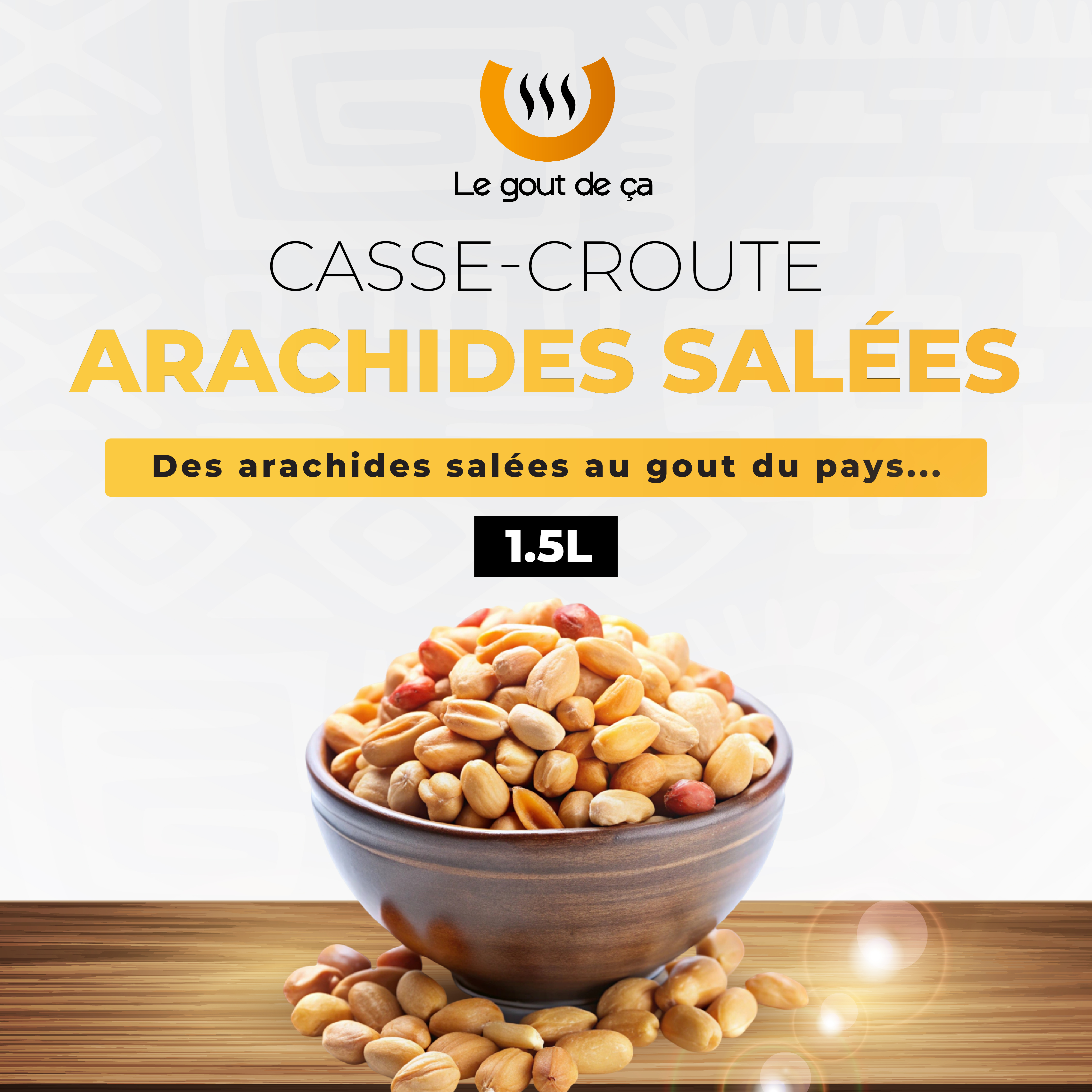 Arachides grillées (Bouteille de 1,5L / 1000g)