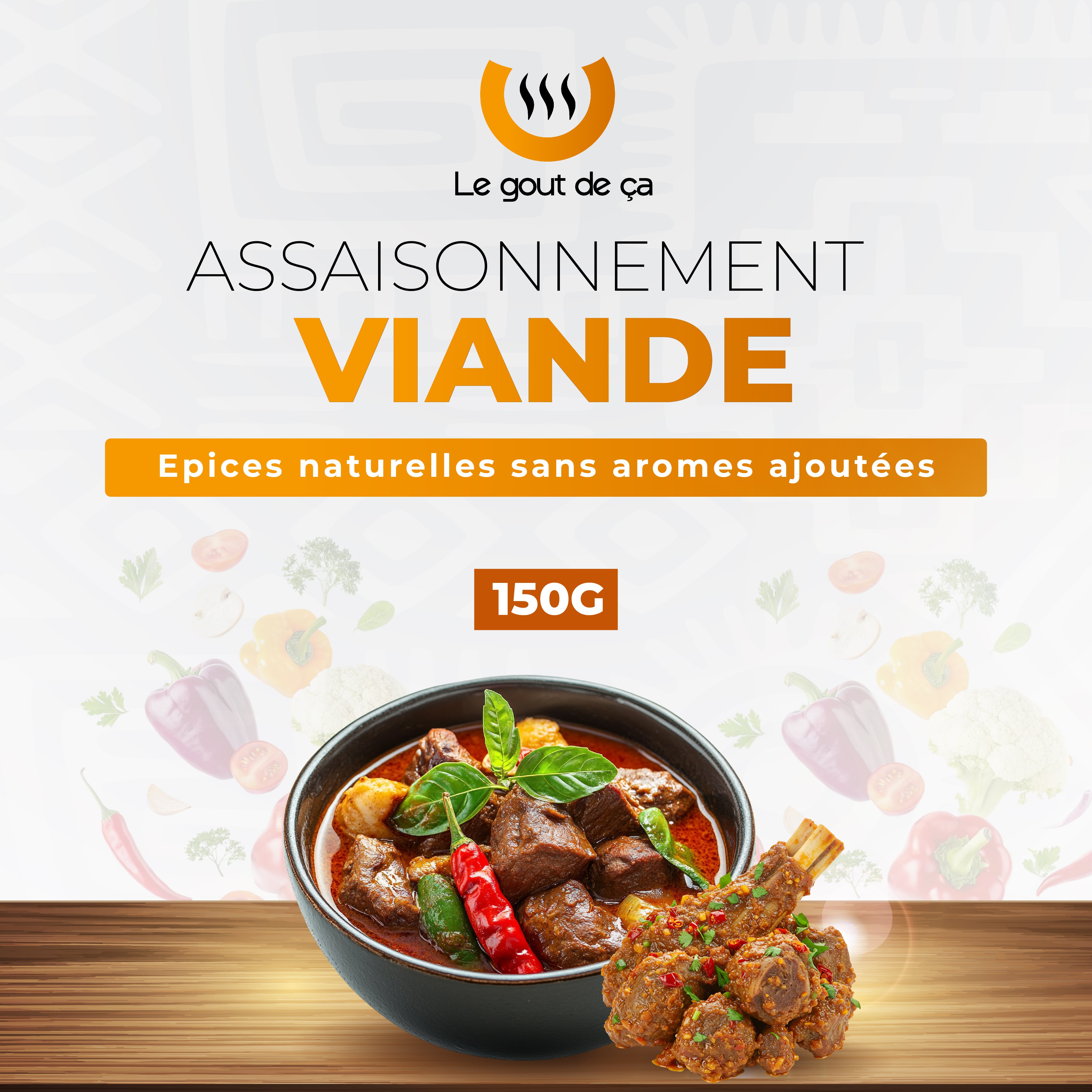 Epices Assaisonnement Viande de boeuf et Porc (150g)